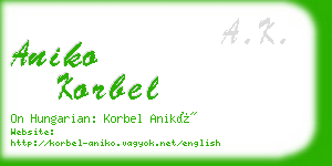 aniko korbel business card